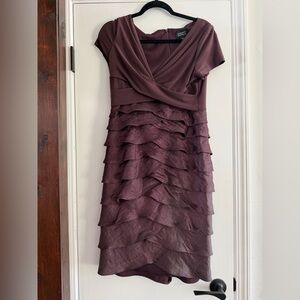 Adrianna Papell purple dark brown color Dress size 8